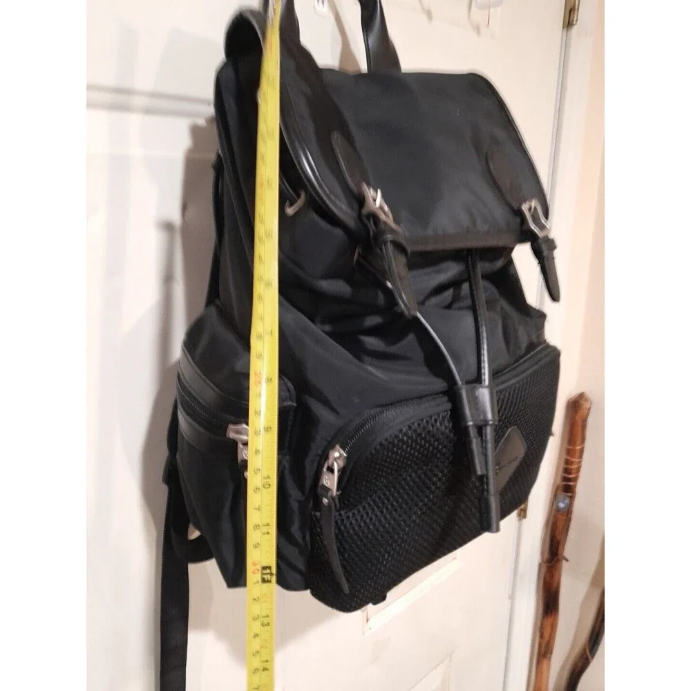 Ergo Baby Backpack, Deluxe Black  Diaper Bag, Leather Trim